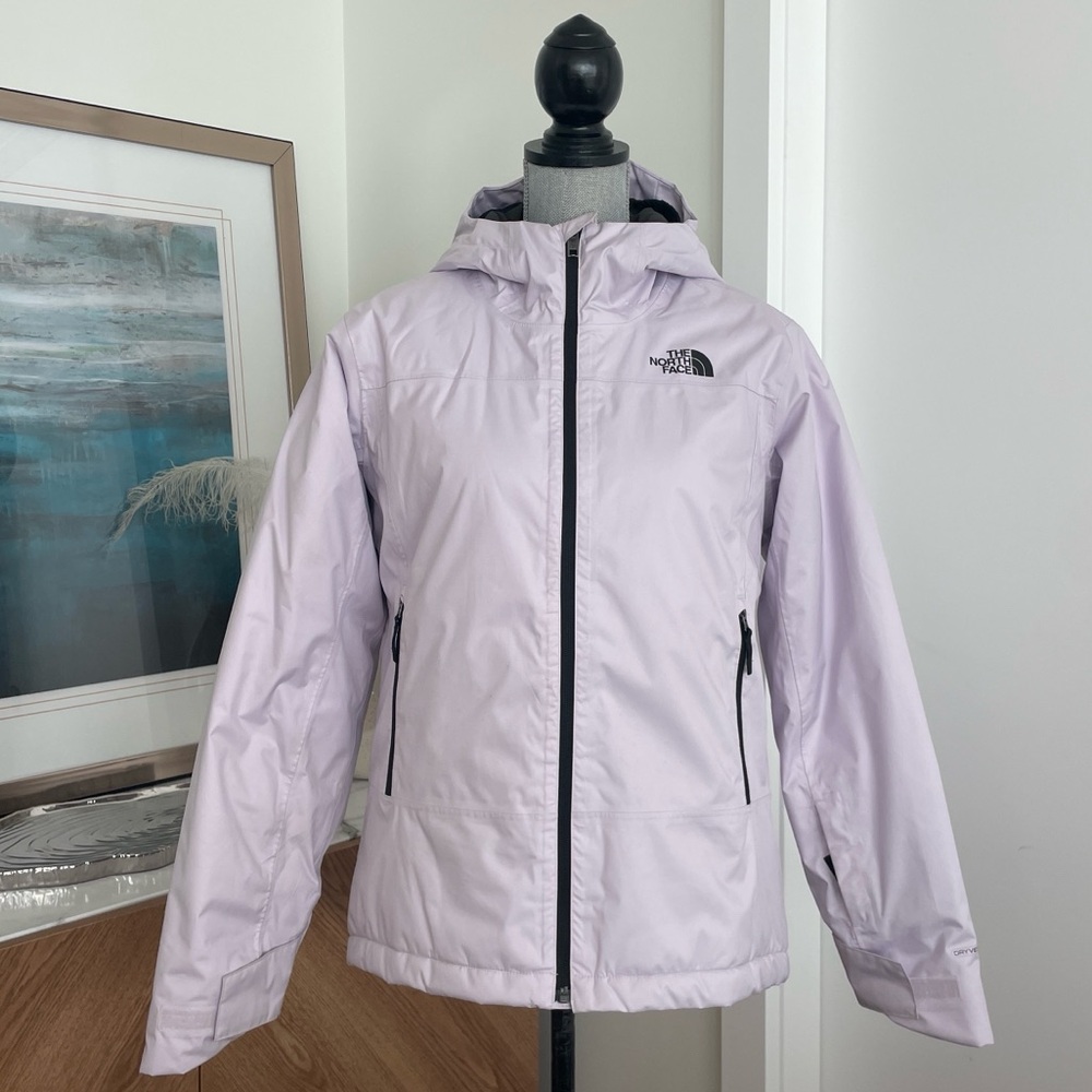 North Face light purple ski jacket